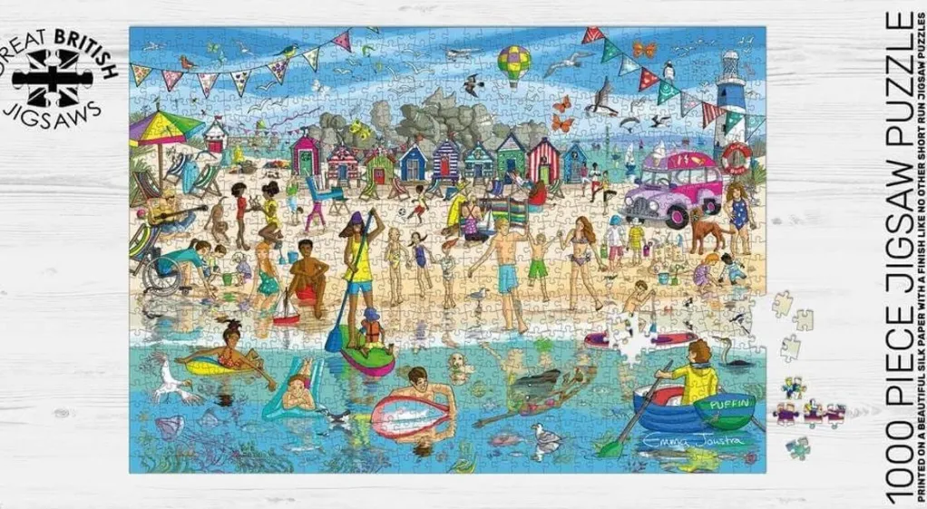 Great British Jigsaws 1000 Pieces*Emma Joustra - Leave Just Footprints - 1000 Piece Jigsaw Puzzle