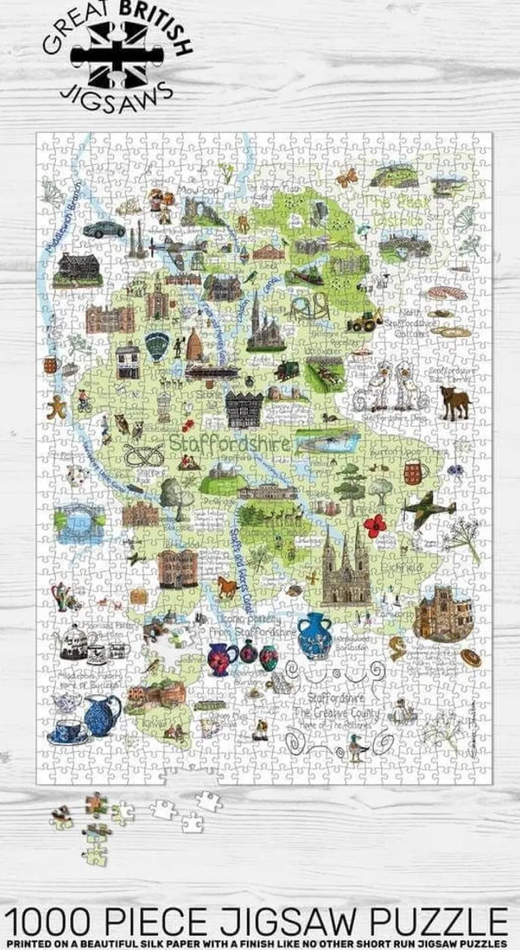 Great British Jigsaws 1000 Pieces*Emma Joustra - Staffordshire - 1000 Piece Jigsaw Puzzle