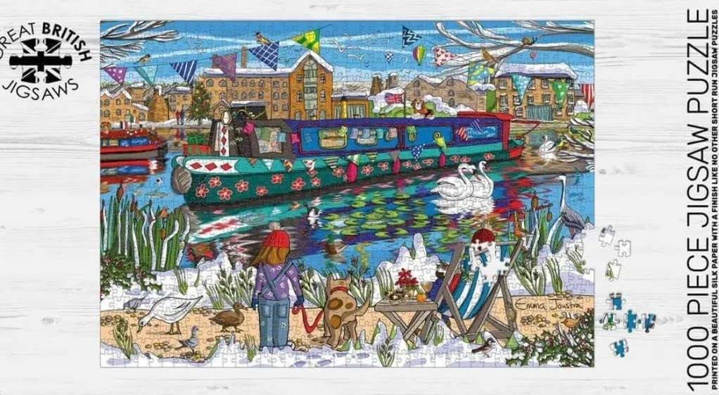 Great British Jigsaws 1000 Pieces*Emma Joustra - Winter Canal - 1000 Piece Jigsaw Puzzle
