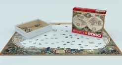 Eurographics 2000 Pieces* - Antique World Map - 2000 Piece Jigsaw Puzzle