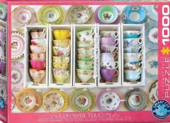 Eurographics 1000 Pieces* - Colorful Tea Cups - 1000 Piece Jigsaw Puzzle