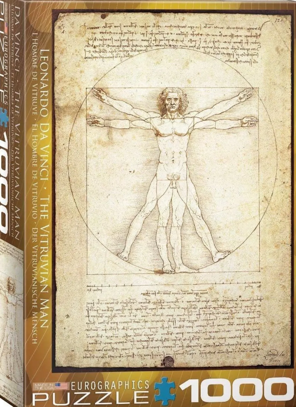 Eurographics 1000 Pieces* - Da Vinci - The Vitruvian Man - 1000 Piece Jigsaw Puzzle