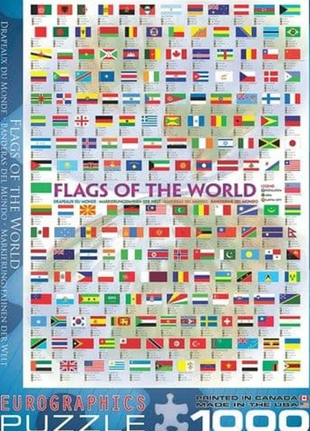 Eurographics 1000 Pieces* - Flags Of The World - 1000 Piece Jigsaw Puzzle