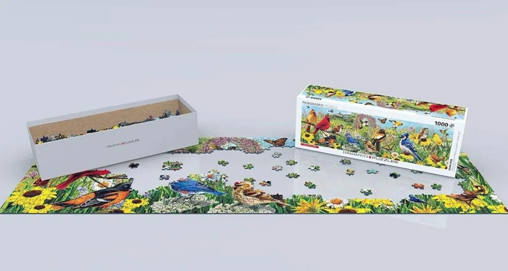 Eurographics 1000 Pieces* - Garden Birds - Panoramic 1000 Piece Jigsaw Puzzle