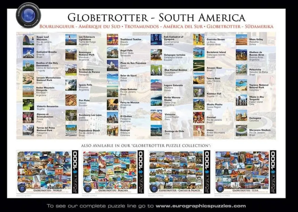 Eurographics 1000 Pieces* - Globetrotter South America - 1000 Piece Jigsaw Puzzle