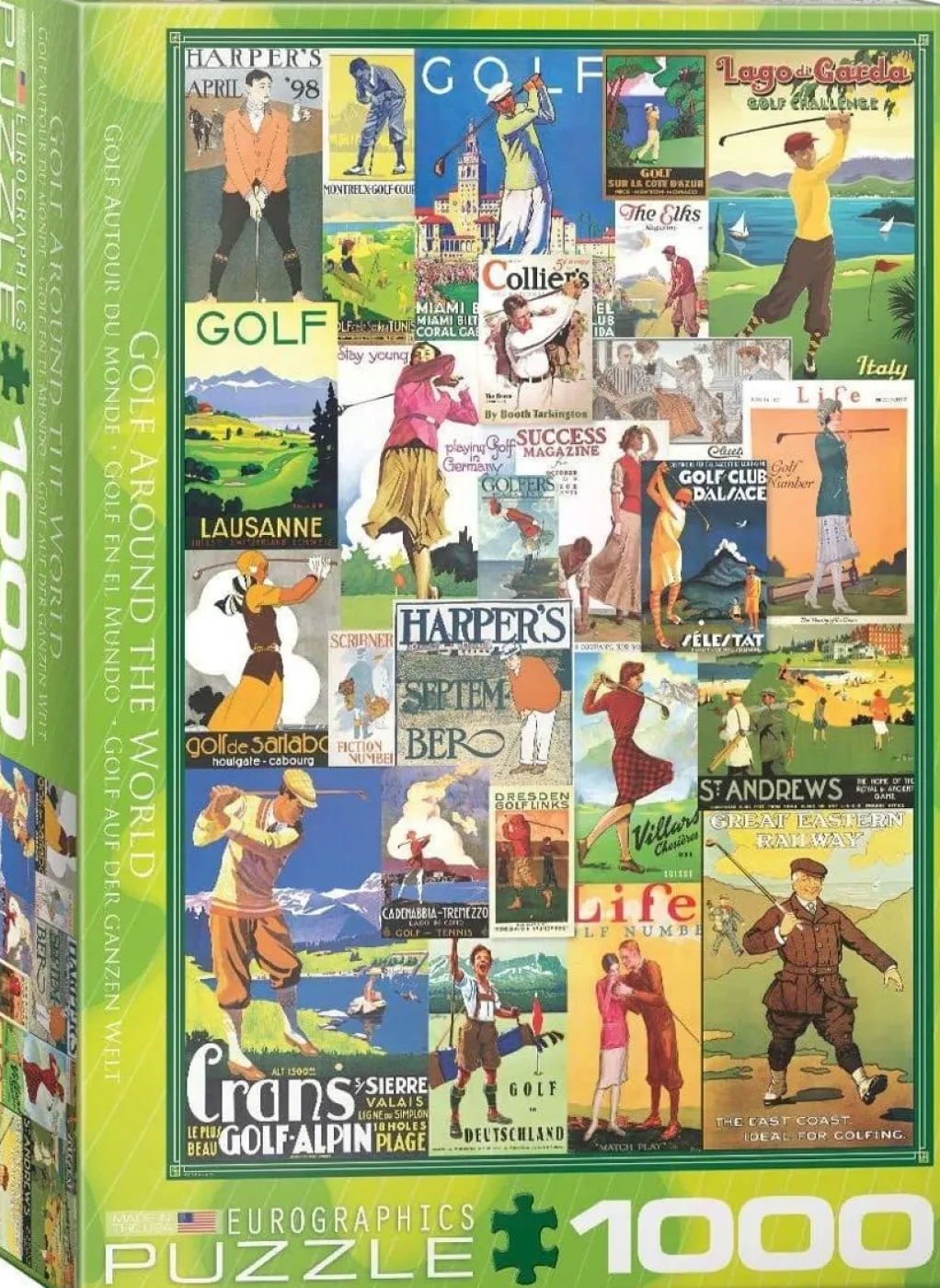 Eurographics 1000 Pieces* - Golf Around The World - 1000 Piece Jigsaw Puzzle