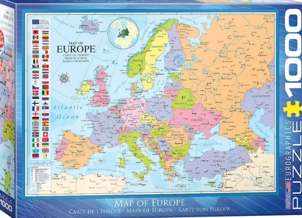 Eurographics 1000 Pieces* - Map Of Europe - 1000 Piece Jigsaw Puzzle