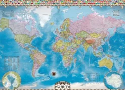 Eurographics 1000 Pieces* - Map Of The World With Flags - 1000 Piece Jigsaw Puzzle
