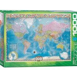 Eurographics 1000 Pieces* - Map Of The World With Flags - 1000 Piece Jigsaw Puzzle