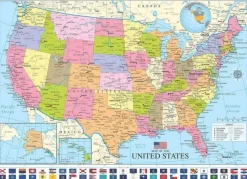 Eurographics 1000 Pieces* - Map Of The United States - 1000 Piece Jigsaw Puzzle