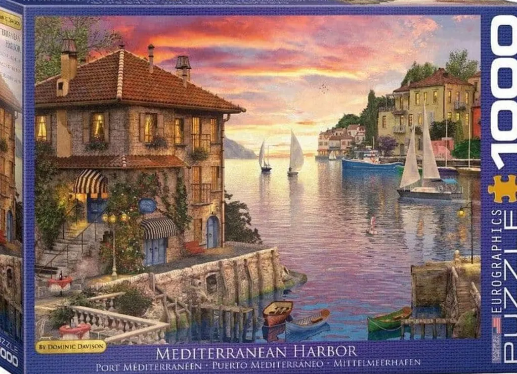 Eurographics 1000 Pieces* - Mediterranean Harbor Dominic Davison - 1000 Piece Jigsaw Puzzle