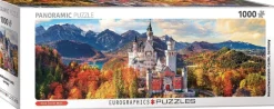 Eurographics 1000 Pieces* - Neuschwanstein Castle In Autumn - 1000 Piece Panoramic Jigsaw Puzzle