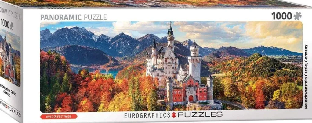 Eurographics 1000 Pieces* - Neuschwanstein Castle In Autumn - 1000 Piece Panoramic Jigsaw Puzzle