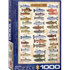 Eurographics Extra Large Pieces* - Salmon & Trout - 1000 Piece Jigsaw Puzzle