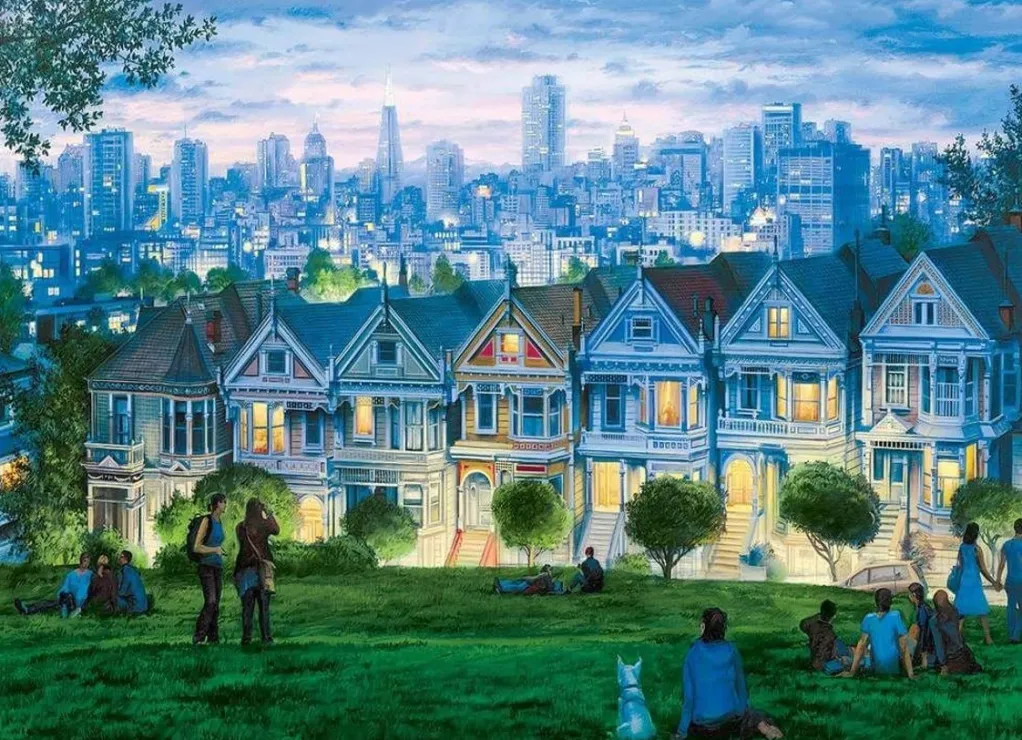 Eurographics 1000 Pieces* - San Francisco - Seven Sisters - 1000 Piece Jigsaw Puzzle