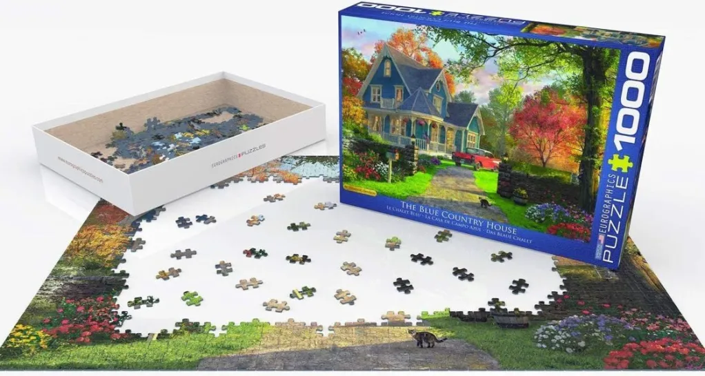 Eurographics 1000 Pieces* - The Blue Country House - 1000 Piece Jigsaw Puzzle