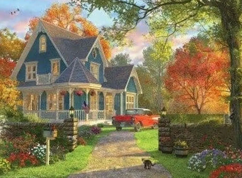 Eurographics 1000 Pieces* - The Blue Country House - 1000 Piece Jigsaw Puzzle