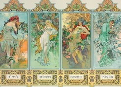Eurographics 1000 Pieces* - The Four Seasons Alphonse Mucha - 1000 Piece Jigsaw Puzzle