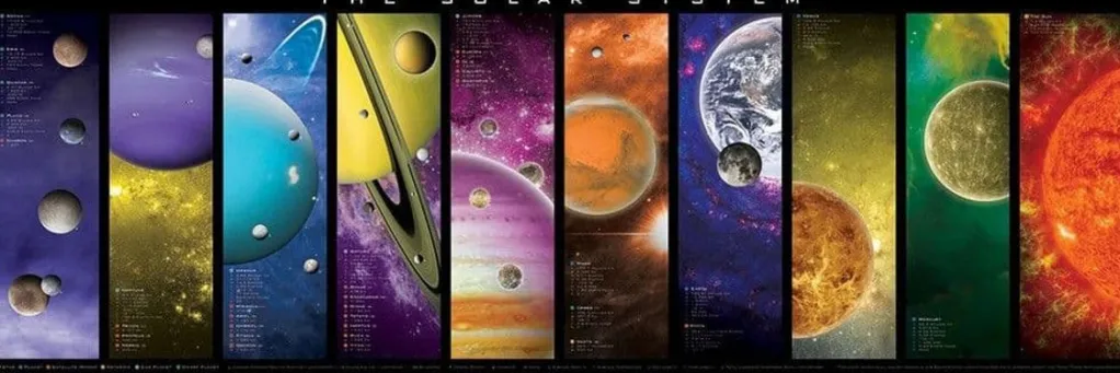 Eurographics 1000 Pieces* - The Solar System - 1000 Piece Panoramic Jigsaw Puzzle
