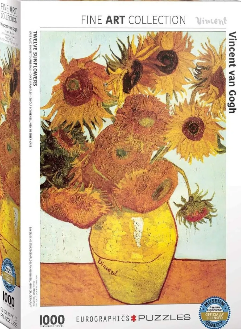 Eurographics 1000 Pieces* - Van Gogh - Twelve Sunflowers - 1000 Piece Jigsaw Puzzle