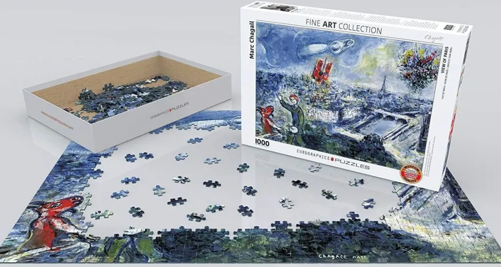 Eurographics 1000 Pieces* - View Of Paris - Marc Chagall - 1000 Piece Jigsaw Puzzle