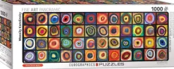 Eurographics 1000 Pieces* - Wassily Kandinsky - Color Study Of Squares - 1000 Piece Panoramic Jigsaw Puzzle