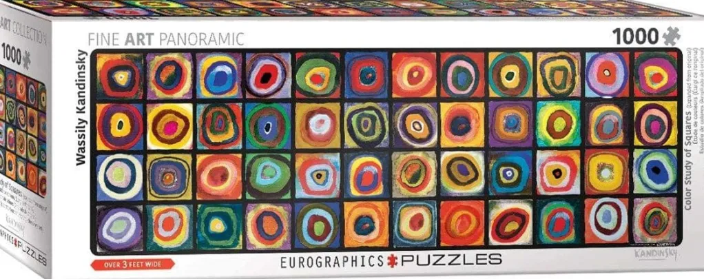 Eurographics 1000 Pieces* - Wassily Kandinsky - Color Study Of Squares - 1000 Piece Panoramic Jigsaw Puzzle
