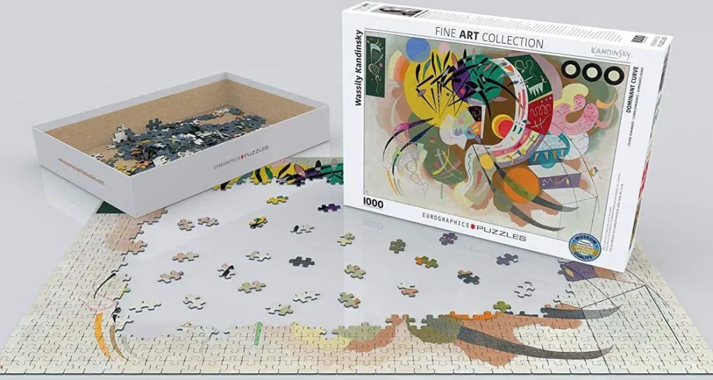 Eurographics 1000 Pieces* - Wassily Kandinsky - Dominant Curve - 1000 Piece Jigsaw Puzzle