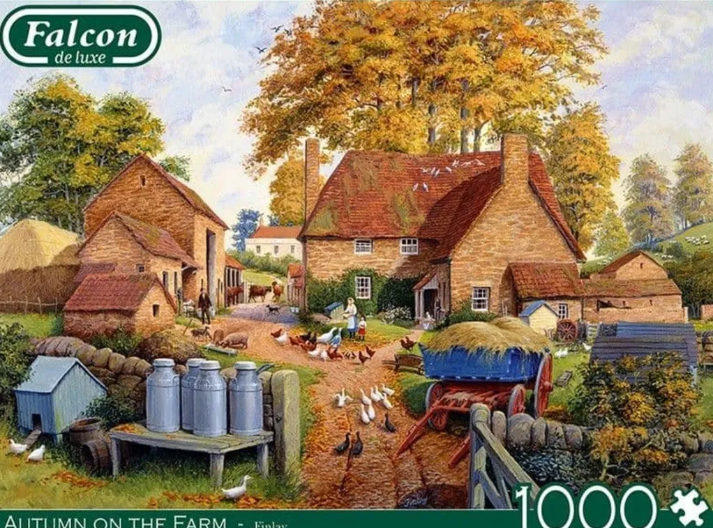 Jumbo 1000 Pieces*Falcon De Luxe - Autumn On The Farm - 1000 Piece Jigsaw Puzzle