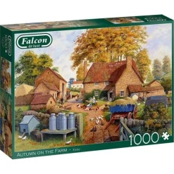 Jumbo 1000 Pieces*Falcon De Luxe - Autumn On The Farm - 1000 Piece Jigsaw Puzzle