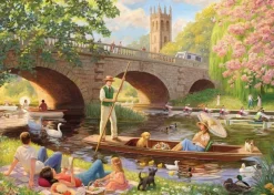 Jumbo 1000 Pieces*Falcon De Luxe - Boating On The River - 1000 Piece Jigsaw Puzzle