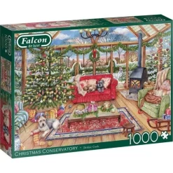 Jumbo 1000 Pieces*Falcon De Luxe - Christmas Conservatory - 1000 Piece Jigsaw Puzzle