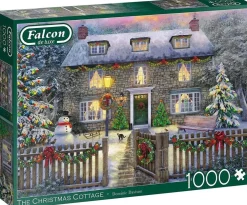 Jumbo 1000 Pieces*Falcon De Luxe - Christmas Cottage Jigsaw - 1000 Piece Jigsaw Puzzle