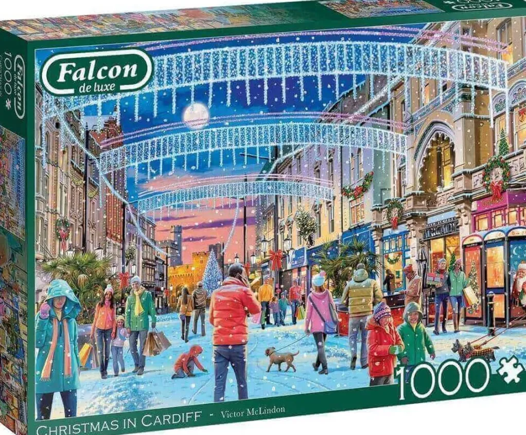 Jumbo 1000 Pieces*Falcon De Luxe - Christmas In Cardiff - 1000 Piece Jigsaw Puzzle