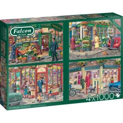 Jumbo 1000 Pieces*Falcon De Luxe - Corner Shop - 4 X 1000 Piece Jigsaw Puzzle