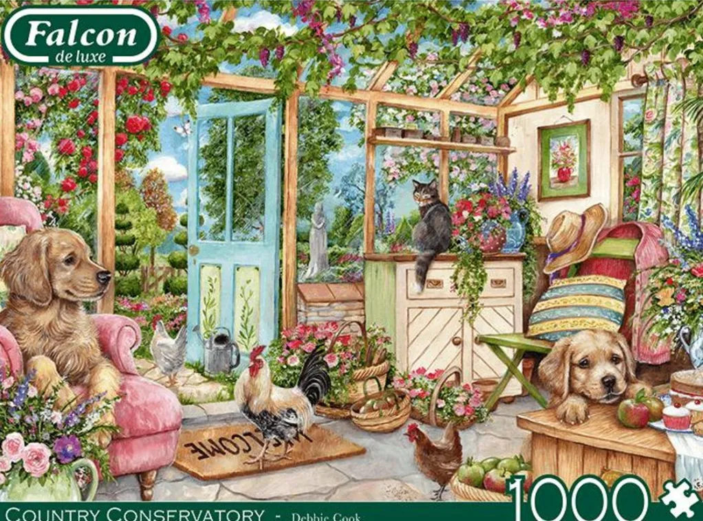 Jumbo 1000 Pieces*Falcon De Luxe - Country Conservatory - 1000 Piece Jigsaw Puzzle