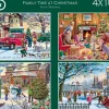 Jumbo 1000 Pieces*Falcon De Luxe - Family Time At Christmas 4 X 1000
