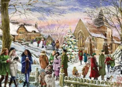 Jumbo 1000 Pieces*Falcon De Luxe - Festive Village - 1000 Piece Jigsaw Puzzle