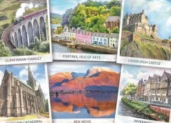 Jumbo 1000 Pieces*Falcon De Luxe - Greetings From Scotland - 1000 Piece Jigsaw Puzzle