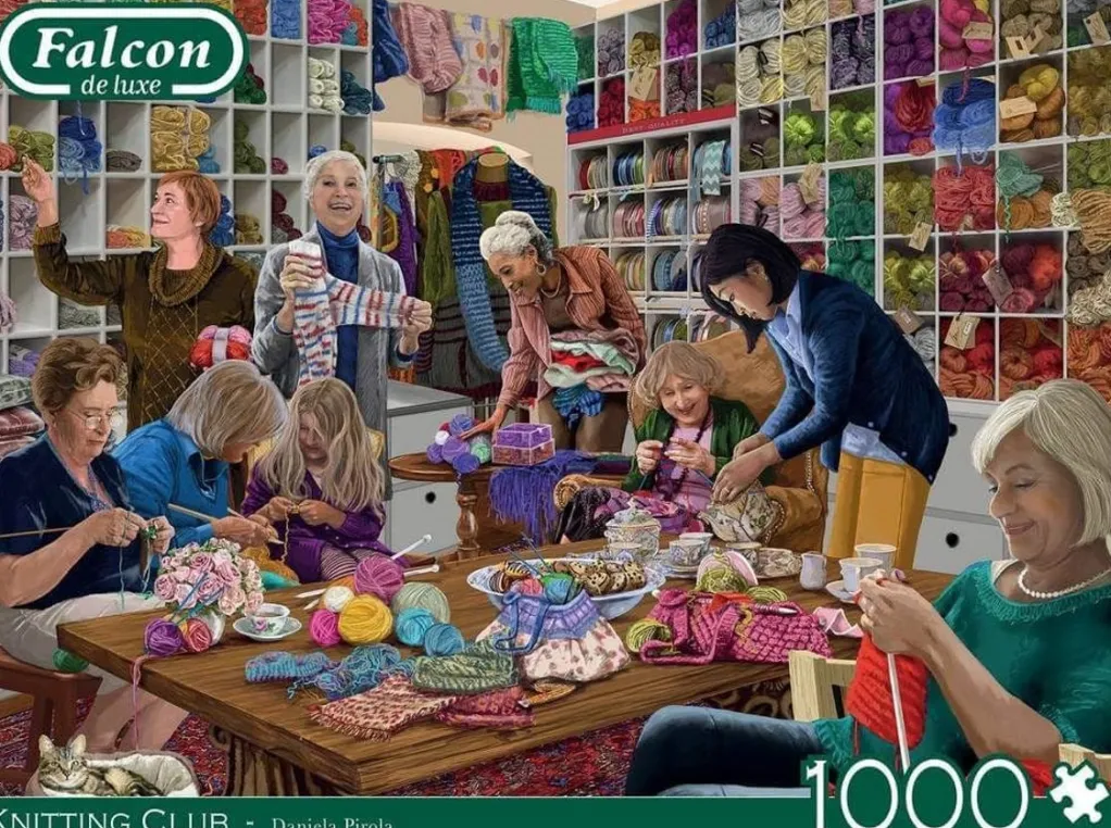 Jumbo 1000 Pieces*Falcon De Luxe - Knitting Club - 1000 Piece Jigsaw Puzzle