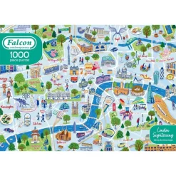 Jumbo 1000 Pieces*Falcon De Luxe - London Sightseeing - 1000 Piece Jigsaw Puzzle
