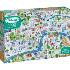 Jumbo 1000 Pieces*Falcon De Luxe - London Sightseeing - 1000 Piece Jigsaw Puzzle