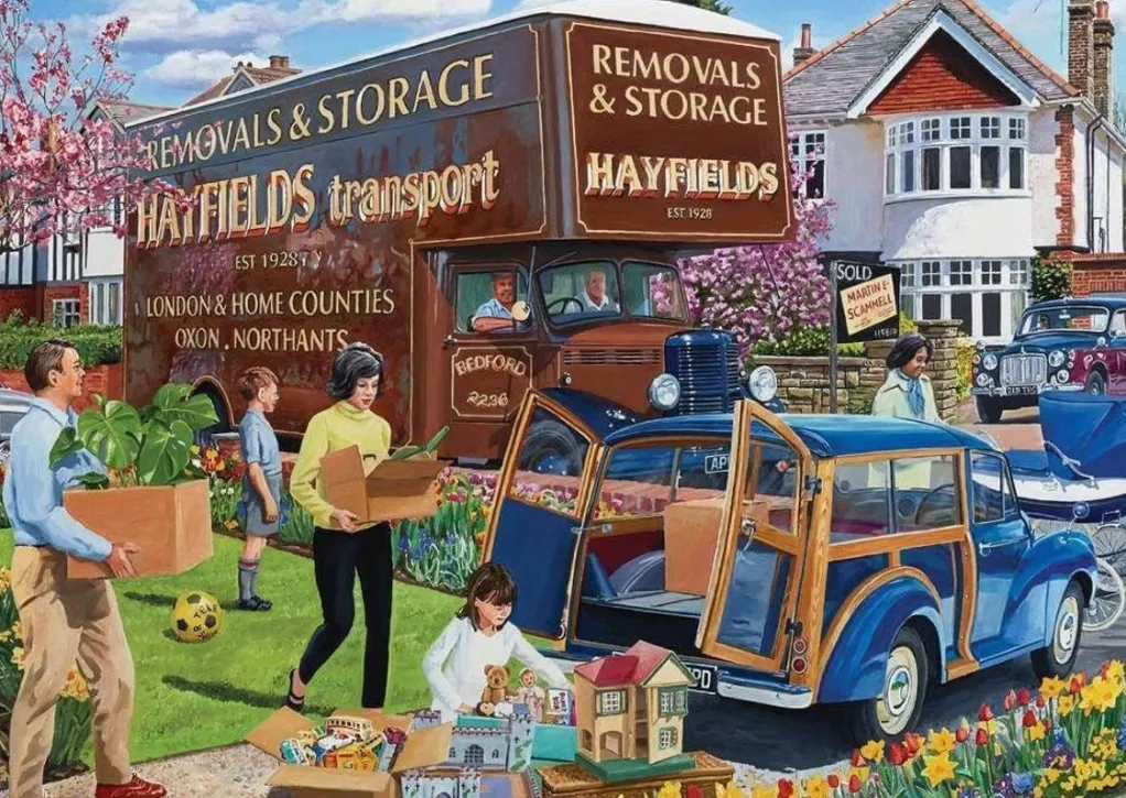 Jumbo 500 Pieces*Falcon De Luxe - Moving Day - 500 Piece Jigsaw Puzzle