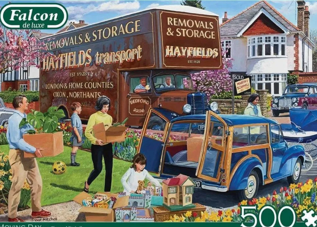 Jumbo 500 Pieces*Falcon De Luxe - Moving Day - 500 Piece Jigsaw Puzzle