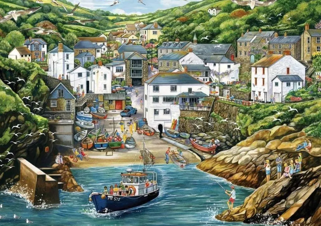 Jumbo 1000 Pieces*Falcon De Luxe - Portloe - 1000 Piece Jigsaw Puzzle