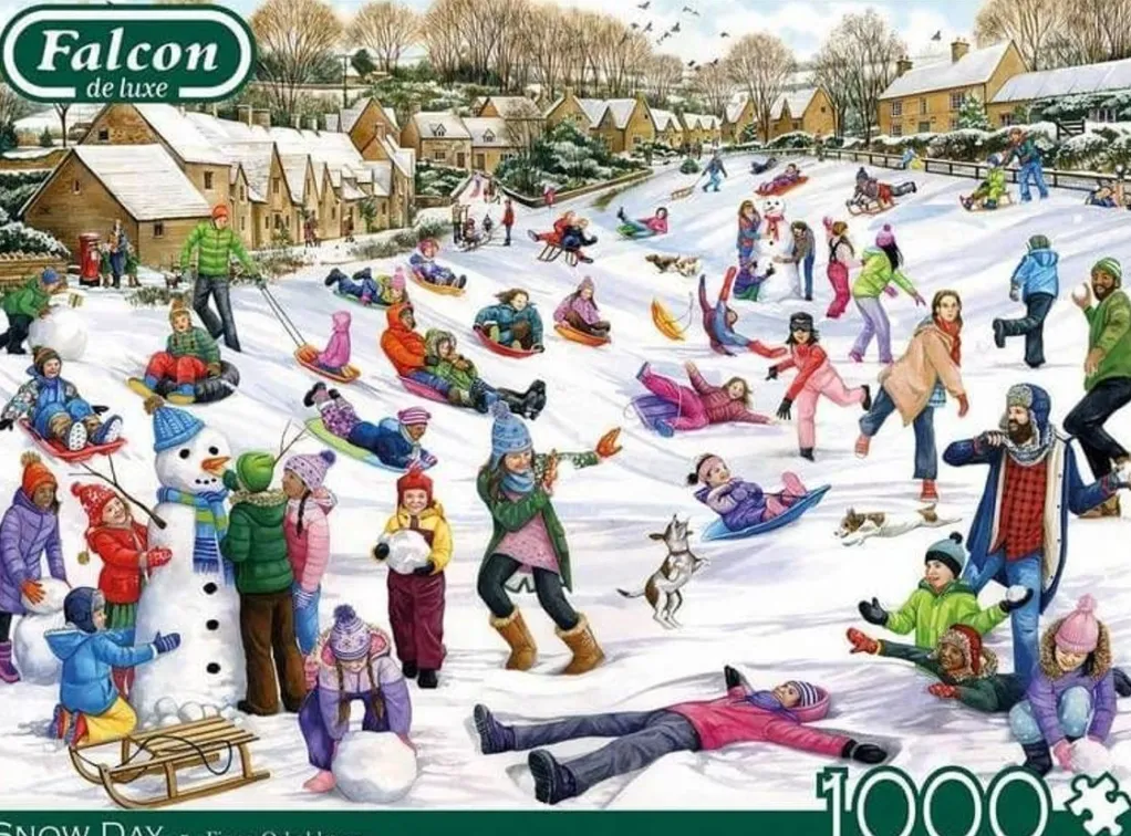 Jumbo 1000 Pieces*Falcon De Luxe - Snow Day - 1000 Piece Jigsaw Puzzle