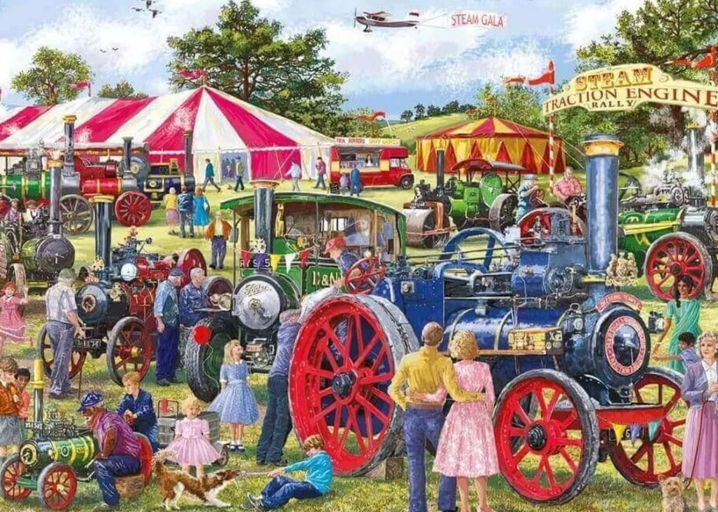 Jumbo 1000 Pieces*Falcon De Luxe - Steam Engine Rally - 1000 Piece Jigsaw Puzzle