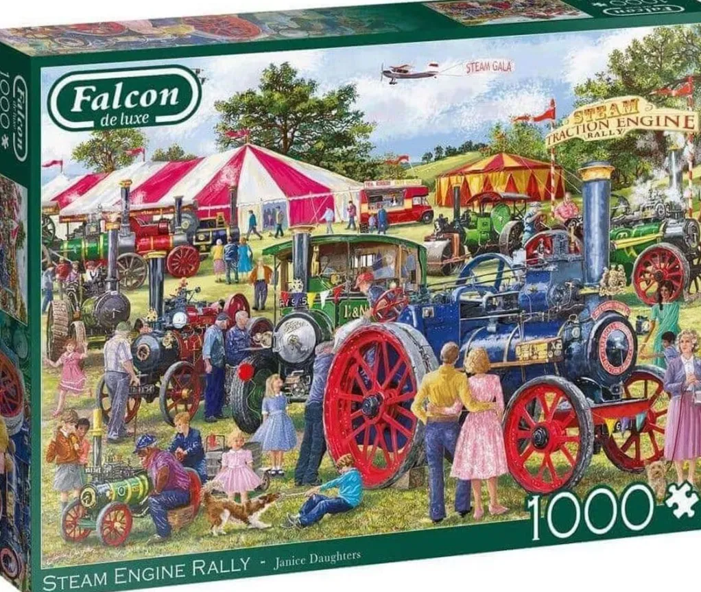 Jumbo 1000 Pieces*Falcon De Luxe - Steam Engine Rally - 1000 Piece Jigsaw Puzzle