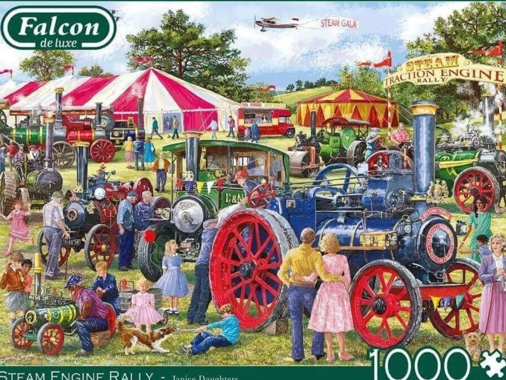 Jumbo 1000 Pieces*Falcon De Luxe - Steam Engine Rally - 1000 Piece Jigsaw Puzzle