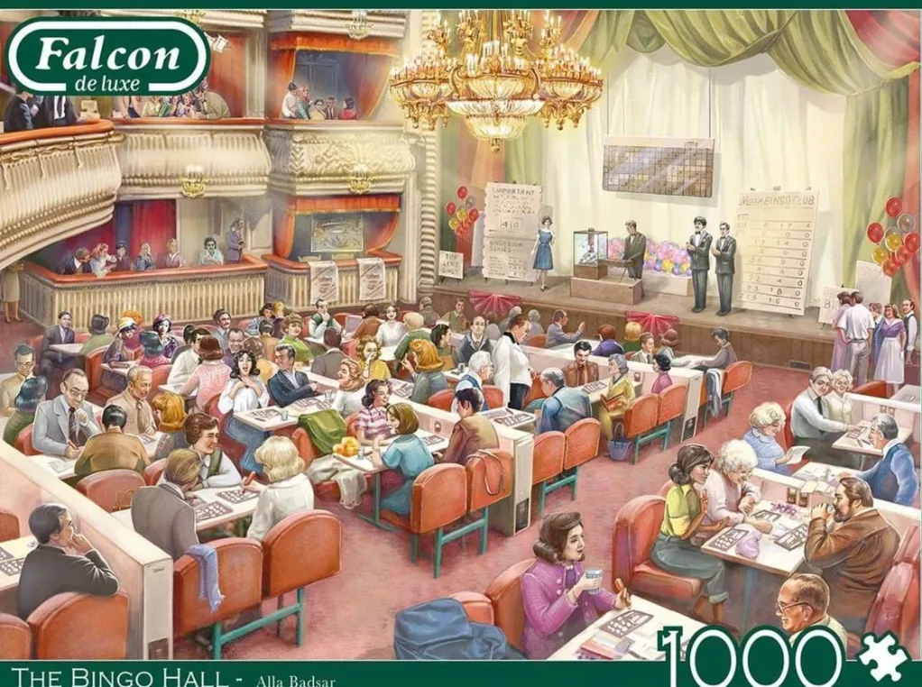 Jumbo 1000 Pieces*Falcon De Luxe - The Bingo Hall - 1000 Piece Jigsaw Puzzle